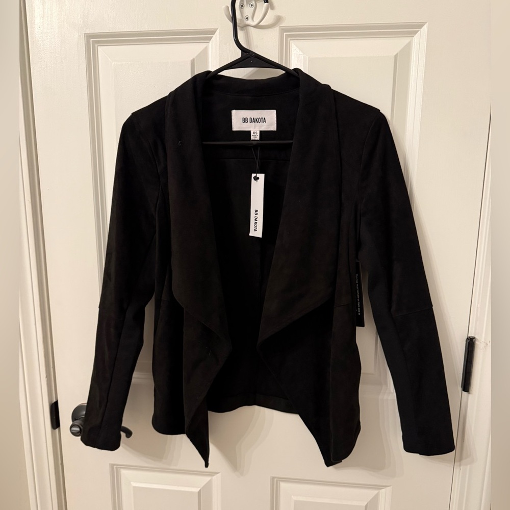 NWT BB Dakota Faux Suede Women's Black Jacket